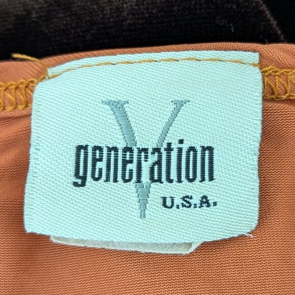 Vintage Late 90s Y2K Orange Stretchy V-Neck Sleeveless Tank Top Size Small - Picture 5 of 6